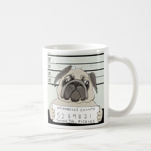 Mops-Tasse Kaffeetasse (Rechts)