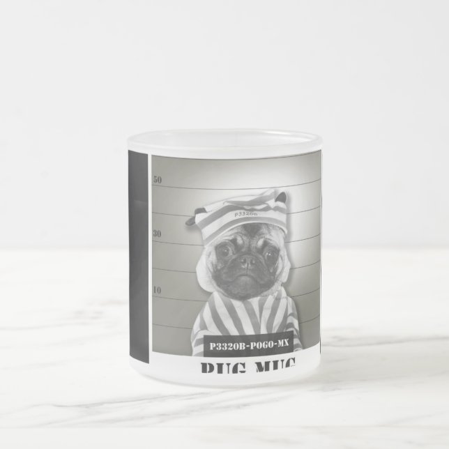 Mops-Tasse Mattglastasse (Mittel)