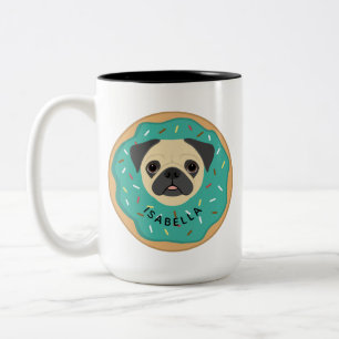 Mops-Tasse Zweifarbige Tasse