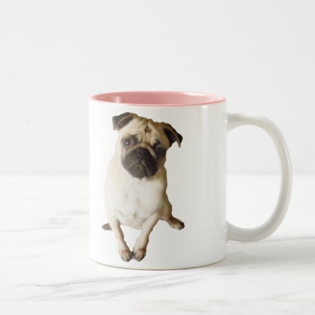 Mops-Tasse Zweifarbige Tasse (Rechts)