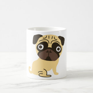 Mops-Tassen-Creme Kaffeetasse