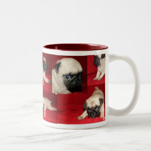 Mops-Tassen Zweifarbige Tasse