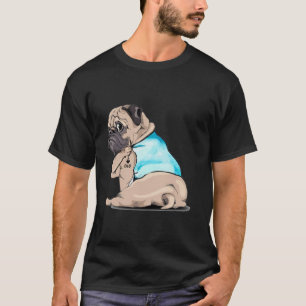 Mops Tattoos I Liebe VATER Sitzende Funny Gift Vat T-Shirt