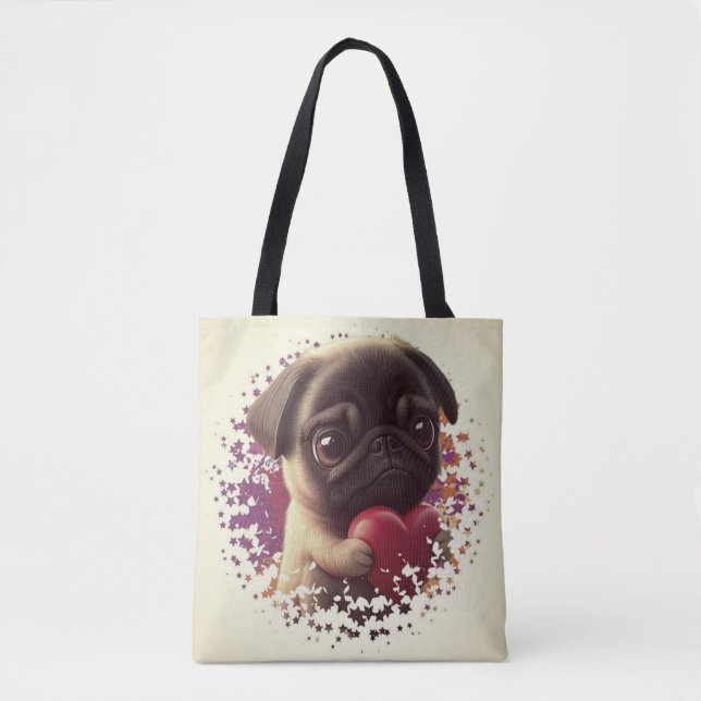 Mops, Tier, Natur Tasche (Vorderseite)
