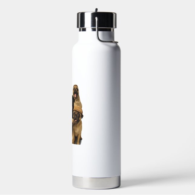 Mops Trinkflasche (Links)