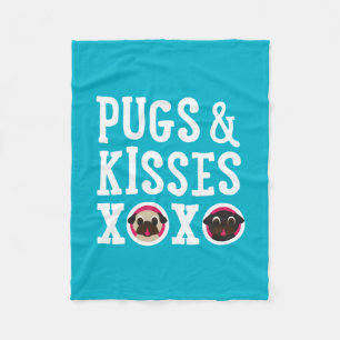 Mops-u. der Kuss-XOXO Fleece-Decke Fleecedecke