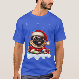 Mops Ugge Weihnachts-Mops mit Weihnachtsfreund T-Shirt