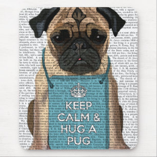 Mops umarmen mousepad