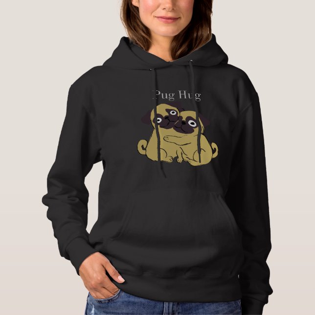 Mops umarmung  hoodie (Vorderseite)