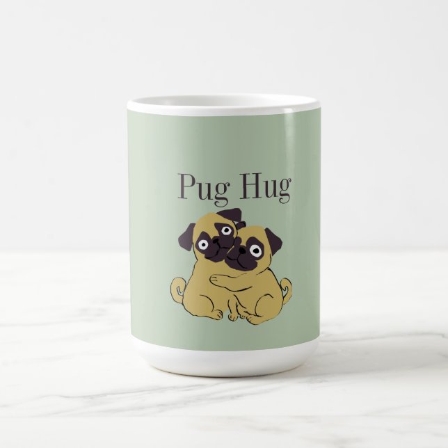 Mops umarmung  kaffeetasse (Mittel)
