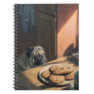 Mops und Cookies SpiralNotebook Notizblock