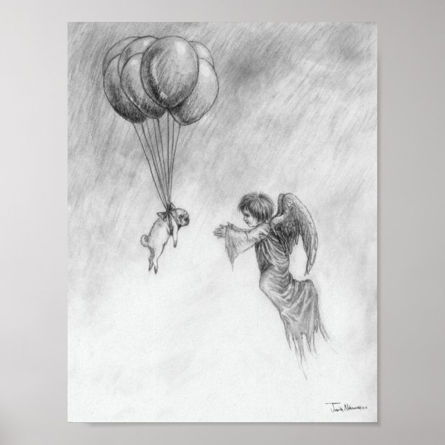 Mops und Engel Poster (Vorne)