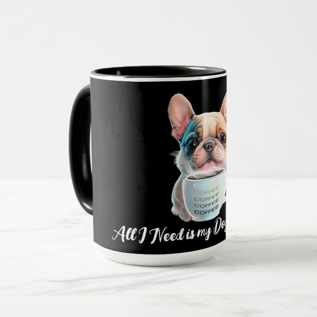 Mops- und Kaffeehausliebhaber Tasse (Vorderseite Links)