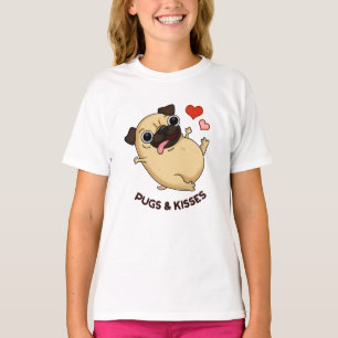 Mops und Kisses Funny Dog Puff T-Shirt