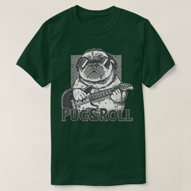 Mops- und Rollgitarren T-Shirt (Design vorne)