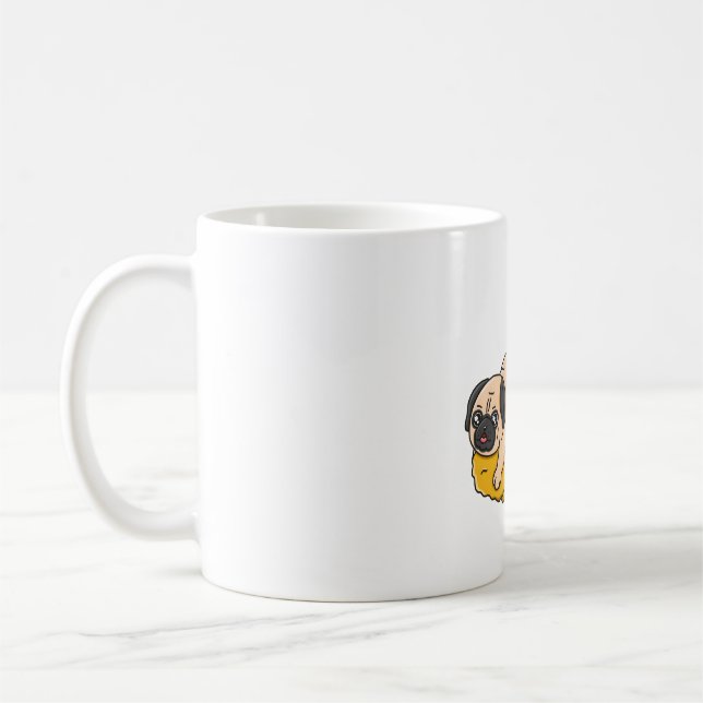 Mops und Tempura Kaffeetasse (Links)