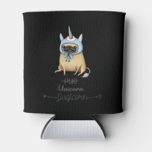 Mops unicorn gleich PUGICORN Dosenkühler