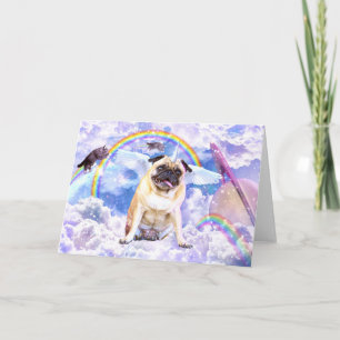 Mops unicorn - Niedliches Pugicorn Karte