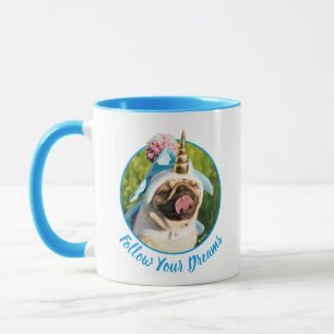Mops Unicorn Tasse