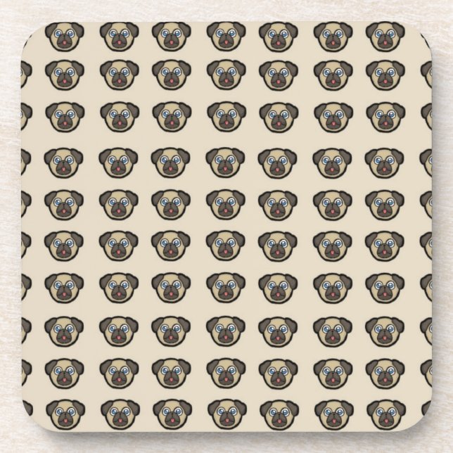 Mops Untersetzer (Vorderseite)