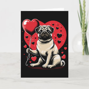 Mops Valentinstag Hundebesitzer Valentinsgruß  Karte