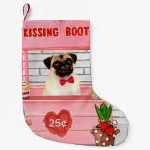 Mops Valentinstag Kussstand Kleiner Weihnachtsstrumpf