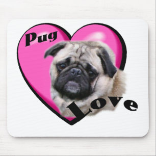Mops Valentinstag Mousepad