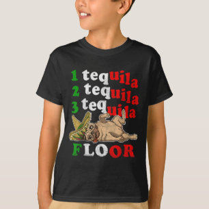 Mops Vater Funny Vatertag Geschenk 1 2 3 Tequila F T-Shirt