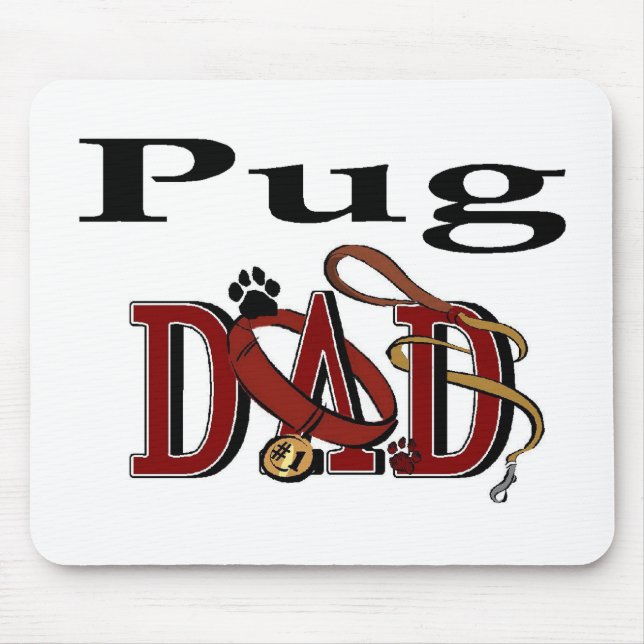 Mops Vater Geschenke Mousepad (Vorne)