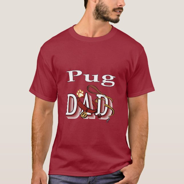 Mops Vater Geschenke T-Shirt (Vorderseite)