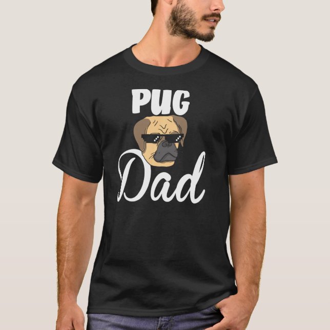 Mops Vater Hunde Möpsen Vater Tierbesitzer Pet Lov T-Shirt (Vorderseite)