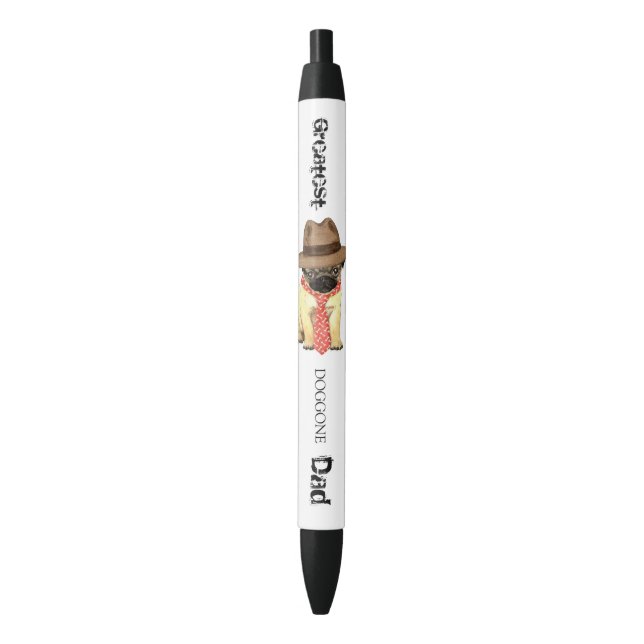 Mops Vater Kugelschreiber (Vorderseite Vertikal)
