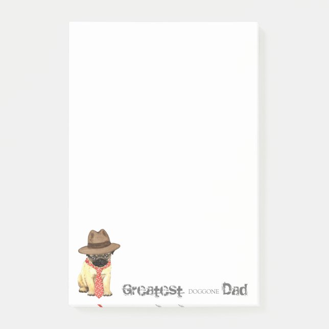 Mops-Vater Post-it Klebezettel (Vorderseite)