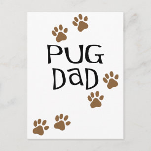 Mops Vater Postkarte
