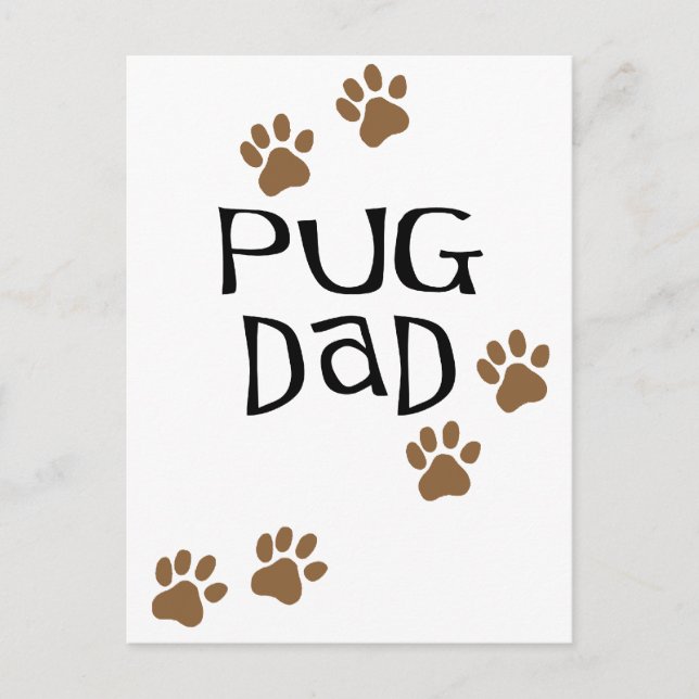 Mops Vater Postkarte (Vorderseite)