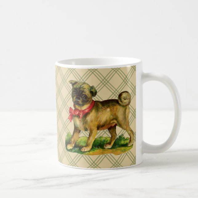 Mops Vintag Kaffeetasse (Rechts)