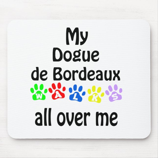 Mops Walks Design Mousepad (Vorne)
