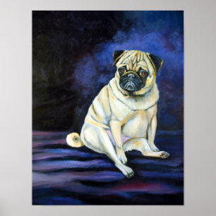 Mops Wall Print Poster