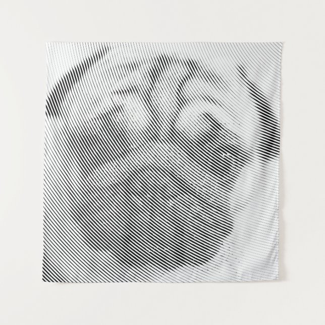 Mops Wandteppich (Vorderseite)
