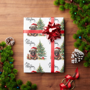 Mops Weihnachten Geschenkpapier