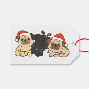 Mops Weihnachten Tiere Niedlich Hunde Urlaub Geschenkanhänger