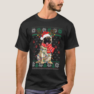 Mops Weihnachten Ugly Sweater Mops Hund Xmas 1 T-Shirt