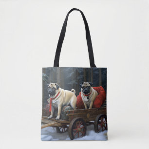 Mops Weihnachts-Feiertage Tasche