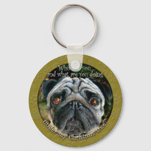 Mops Weihnachts-Schlüsselanhänger Schlüsselanhänger