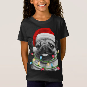 Mops Weihnachtsbaum Lichter Weihnachten Weihnachte T-Shirt