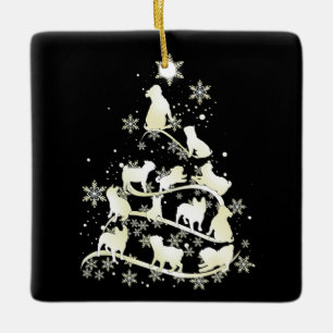 Mops Weihnachtsbaum Mops Lover Xmas Bestes Geschen Keramikornament