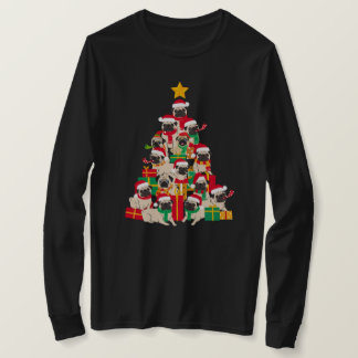 Mops Weihnachtsbaum T-Shirt