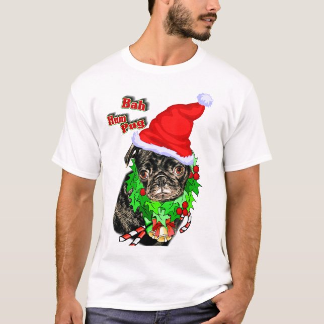 Mops Weihnachtsgeschenke T-Shirt (Vorderseite)
