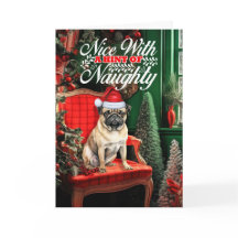 Mops Weihnachtshund Böse oder Artig