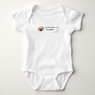 Mops-Welpe Baby Strampler